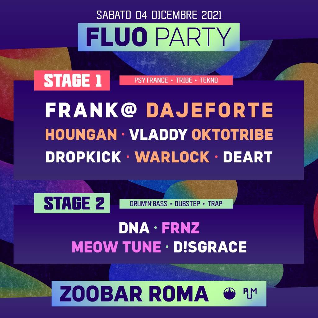 Fluo Party at Zoobar, Rome