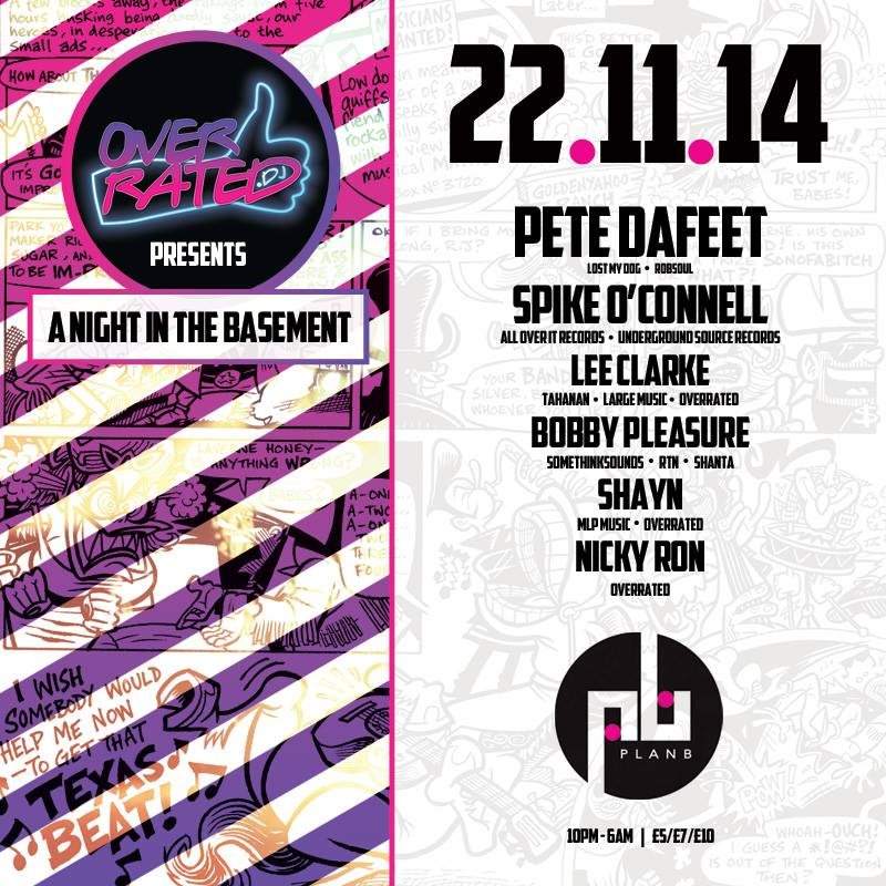 Overrated presents:A Night in The Basement with Pete Dafeet - Página frontal