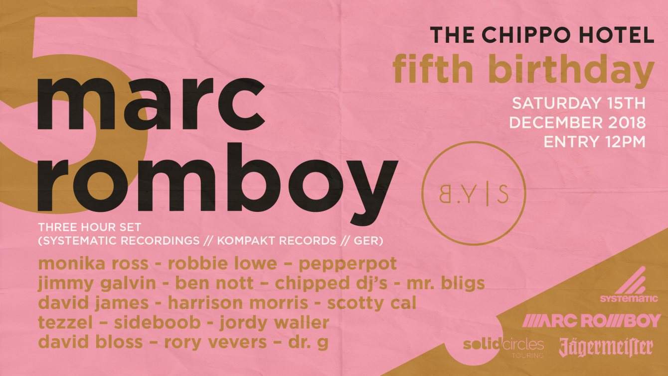 Marc Romboy at The Chippo's 5th Bday - フライヤー表