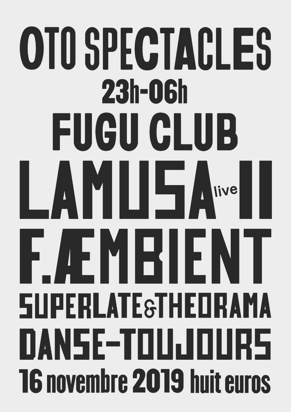 OTO Spectacles: Lamusa II Live & Frans Æmbient - Página frontal