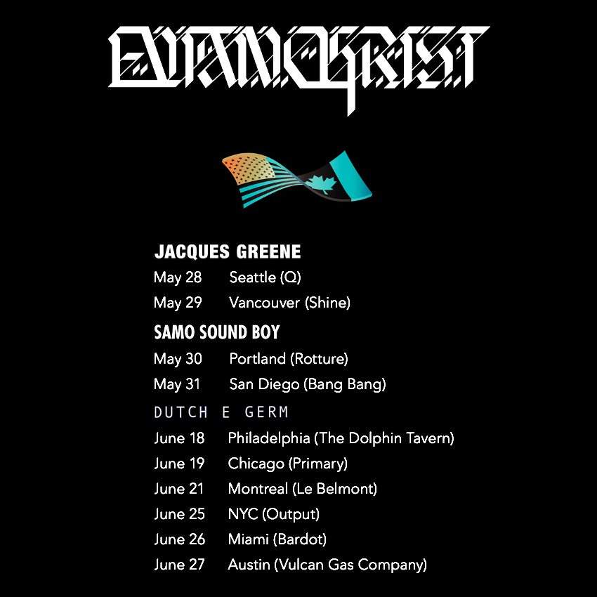 Evian Christ North American Tour - フライヤー表