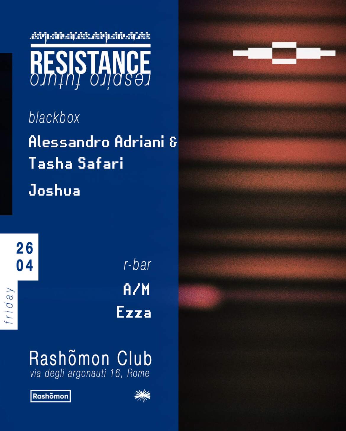 Resistance: Alessandro Adriani & Tasha Safari, Joshua - Página trasera