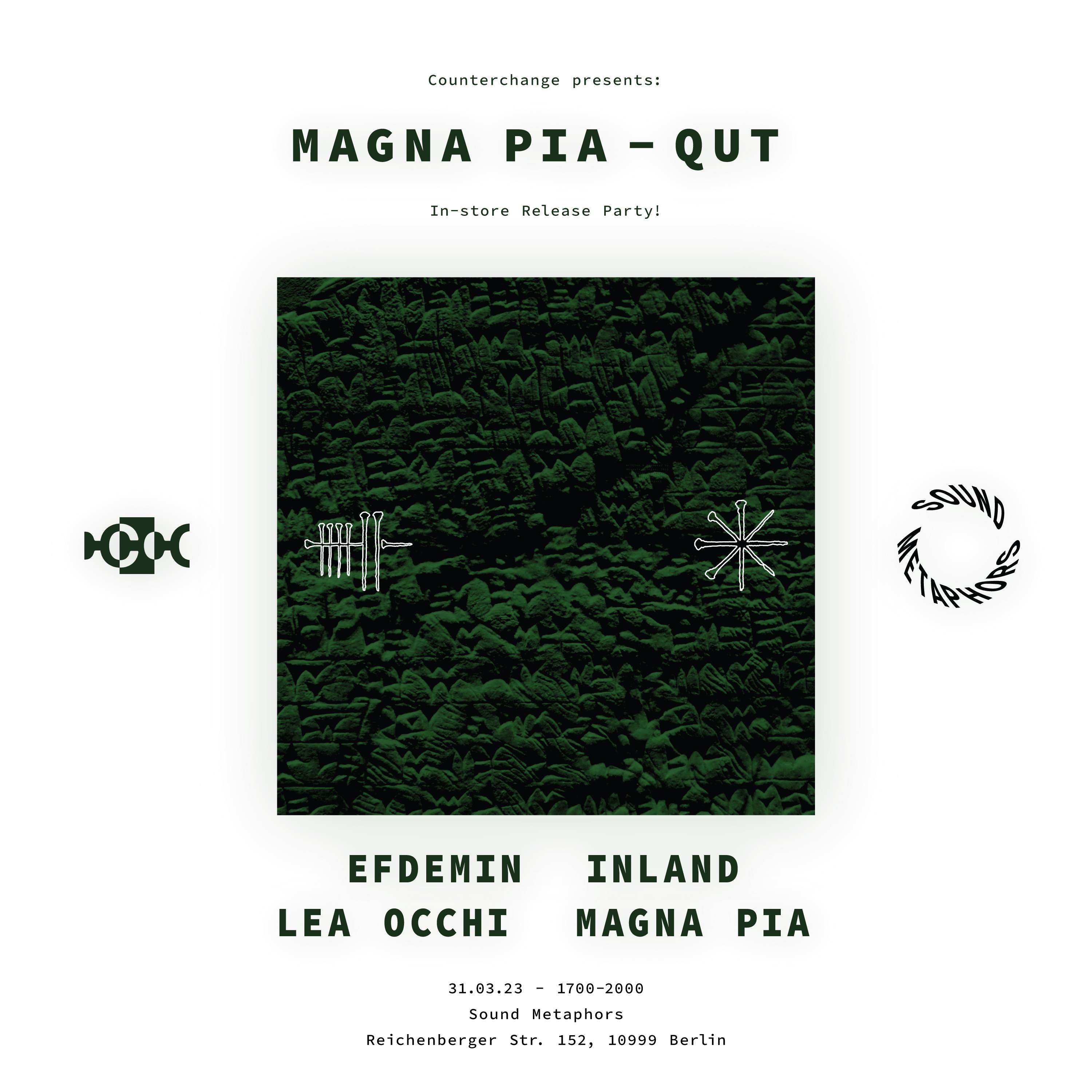 Magna Pia - QUT LP release party - Página frontal