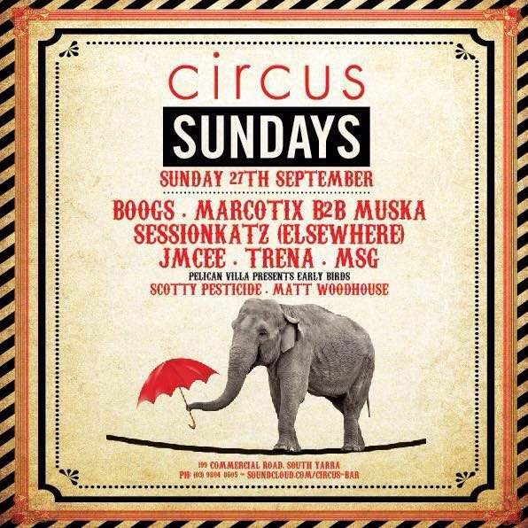 Circus Sundays Feat. Subsonic  and Elsewhere  DJs - Página frontal