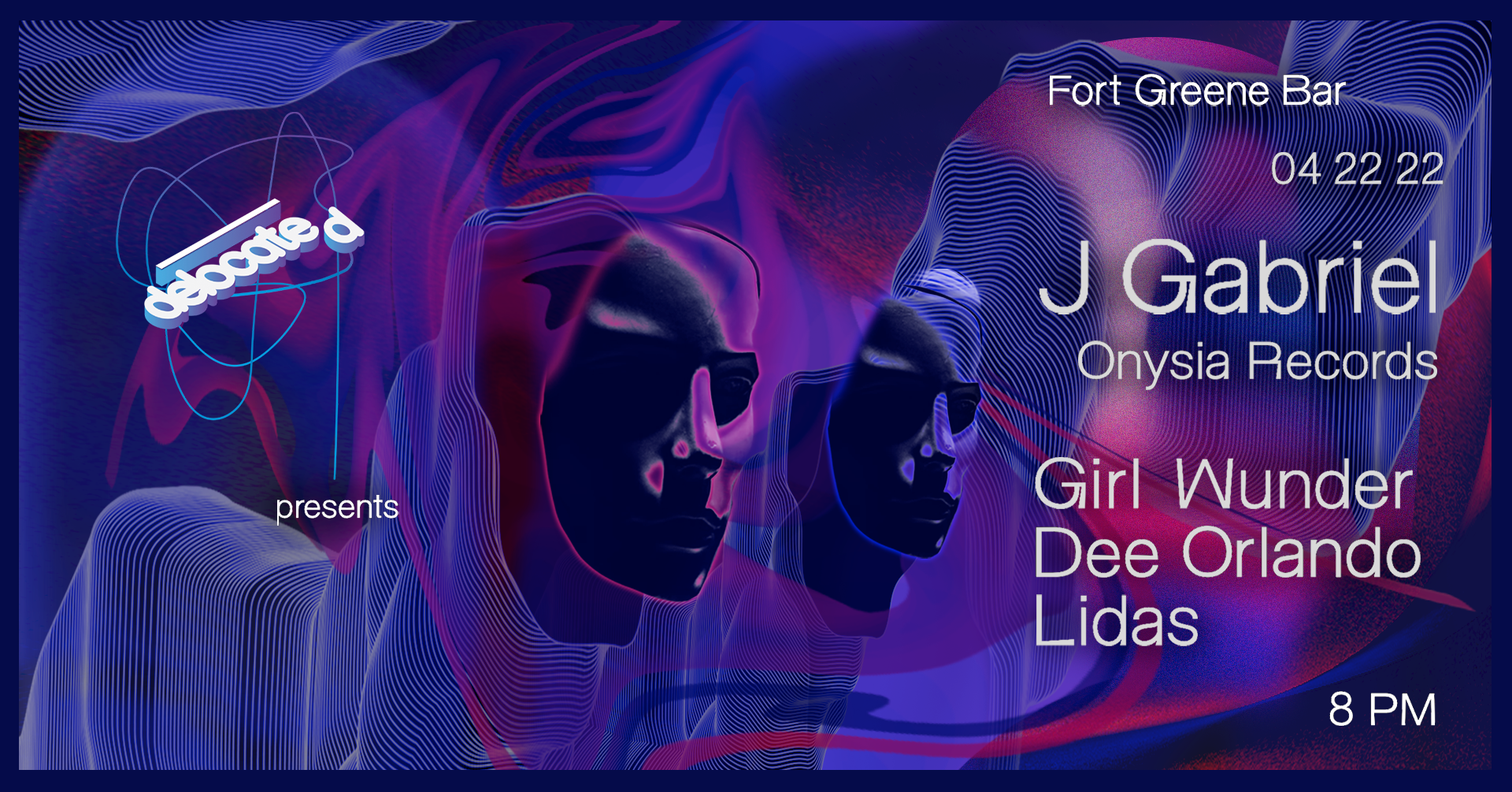 delocate.d presents J Gabriel with Girl Wunder, Dee Orlando + Lidas - Página frontal