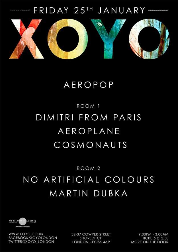 Aeropop: Dimitri From Paris + Aeroplane - フライヤー表
