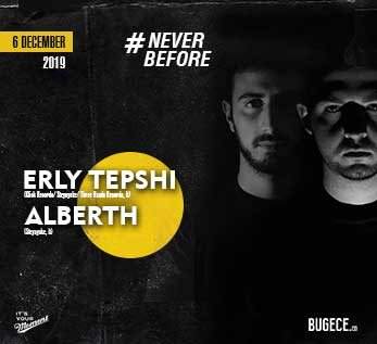 Never Before: Erly Tepshi Alberth - フライヤー表