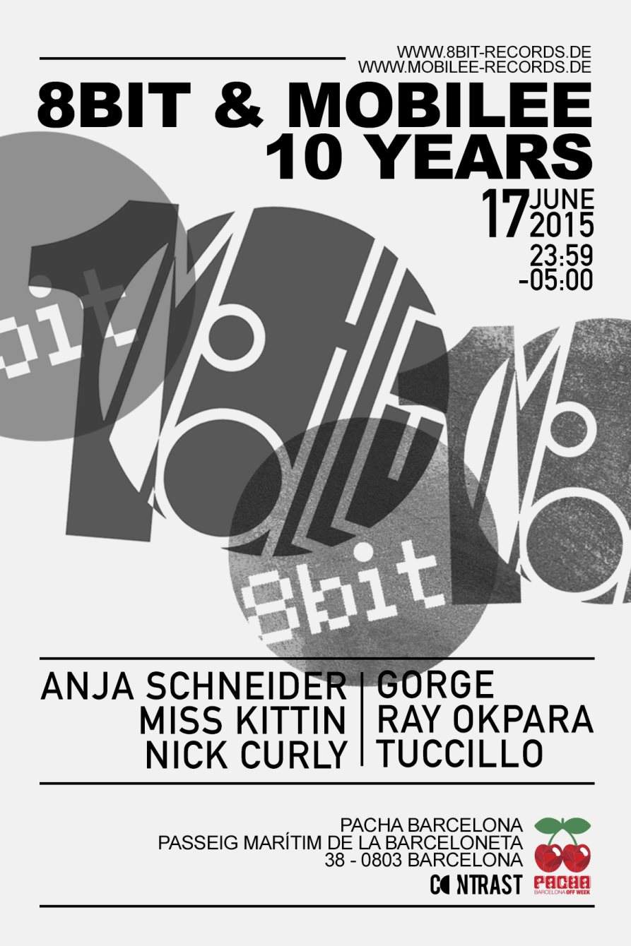 8bit & Mobilee - 10 Years with Anja Schneider, Miss Kittin, Nick Curly (Night Time) - Página frontal