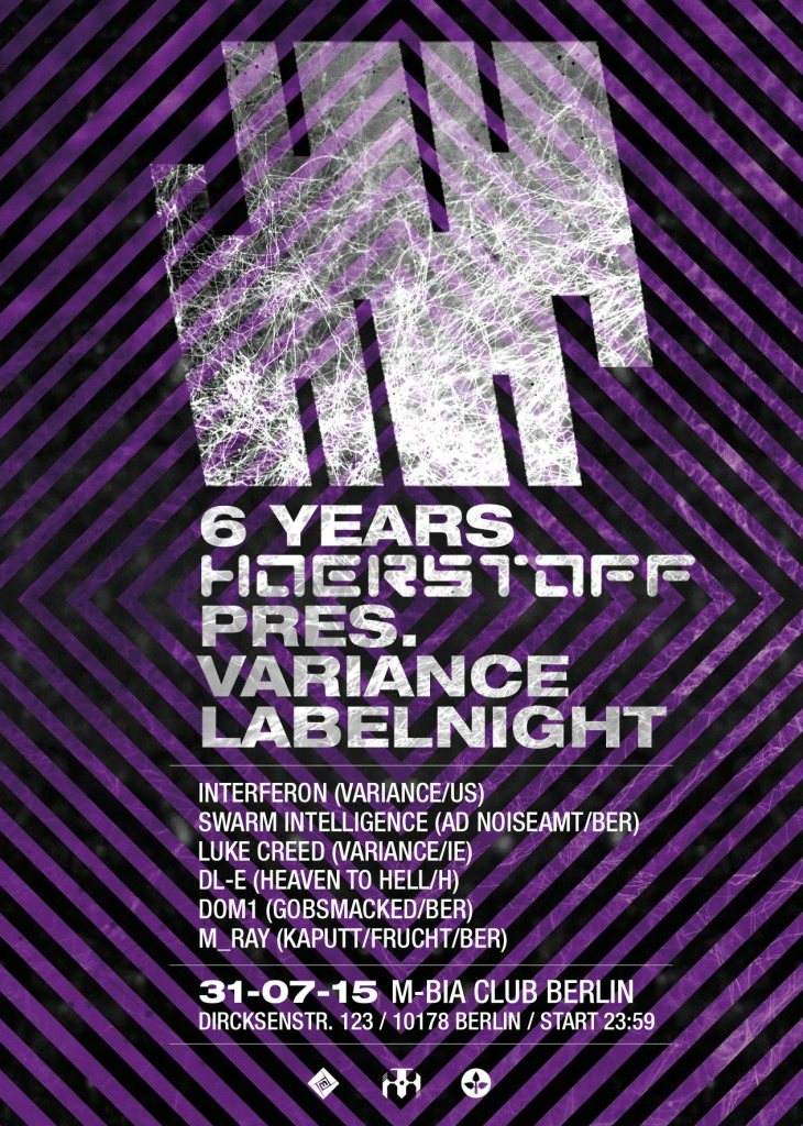 6 Jahre Hoerstoff presents Variance Label Night - フライヤー表