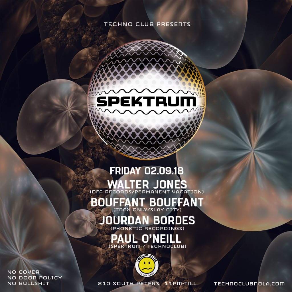 Techno Club presents Spektrum Feat. Walter Jones & Friends - Página frontal