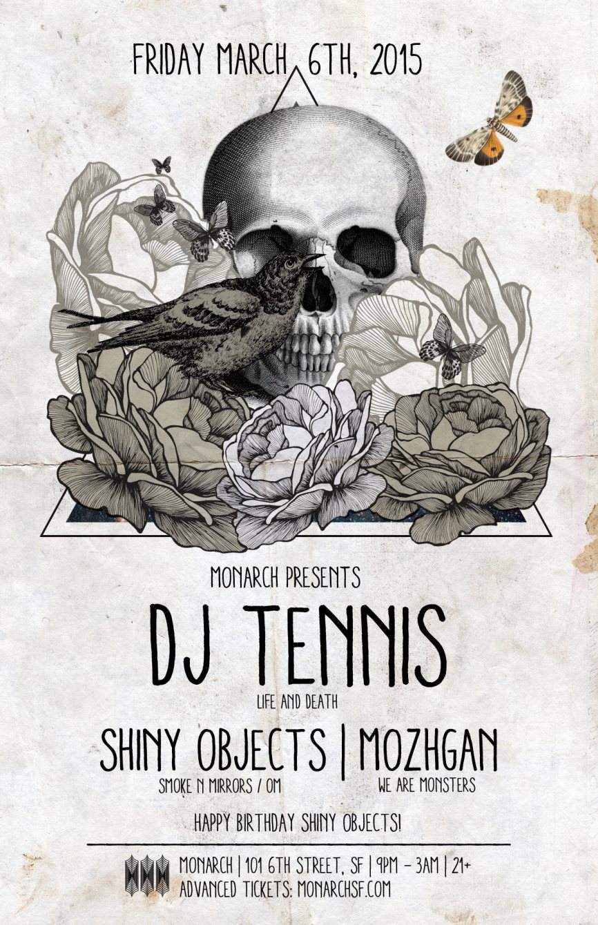 Monarch presents: DJ Tennis / Mozhgan / Shiny Objects - Página frontal