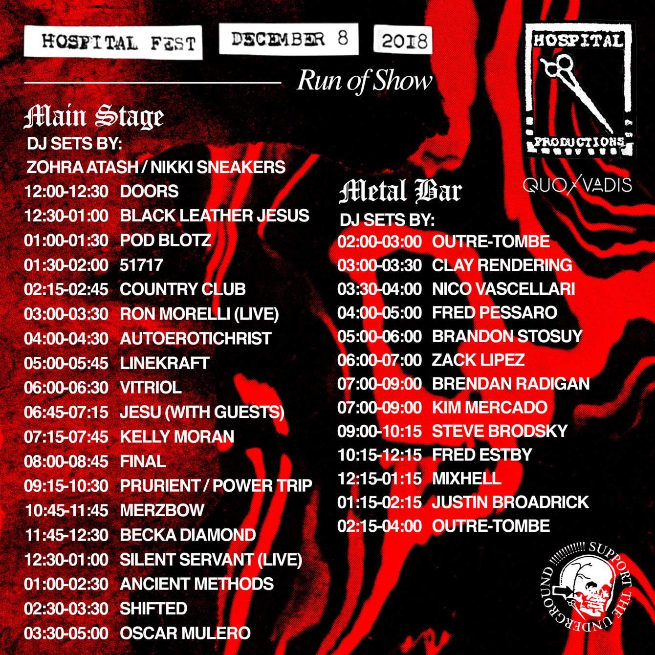 Quo Vadis presents: Hospital Fest 2018 at Knockdown Center