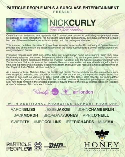 Nick Curly - keep On Tour 2011 - フライヤー表