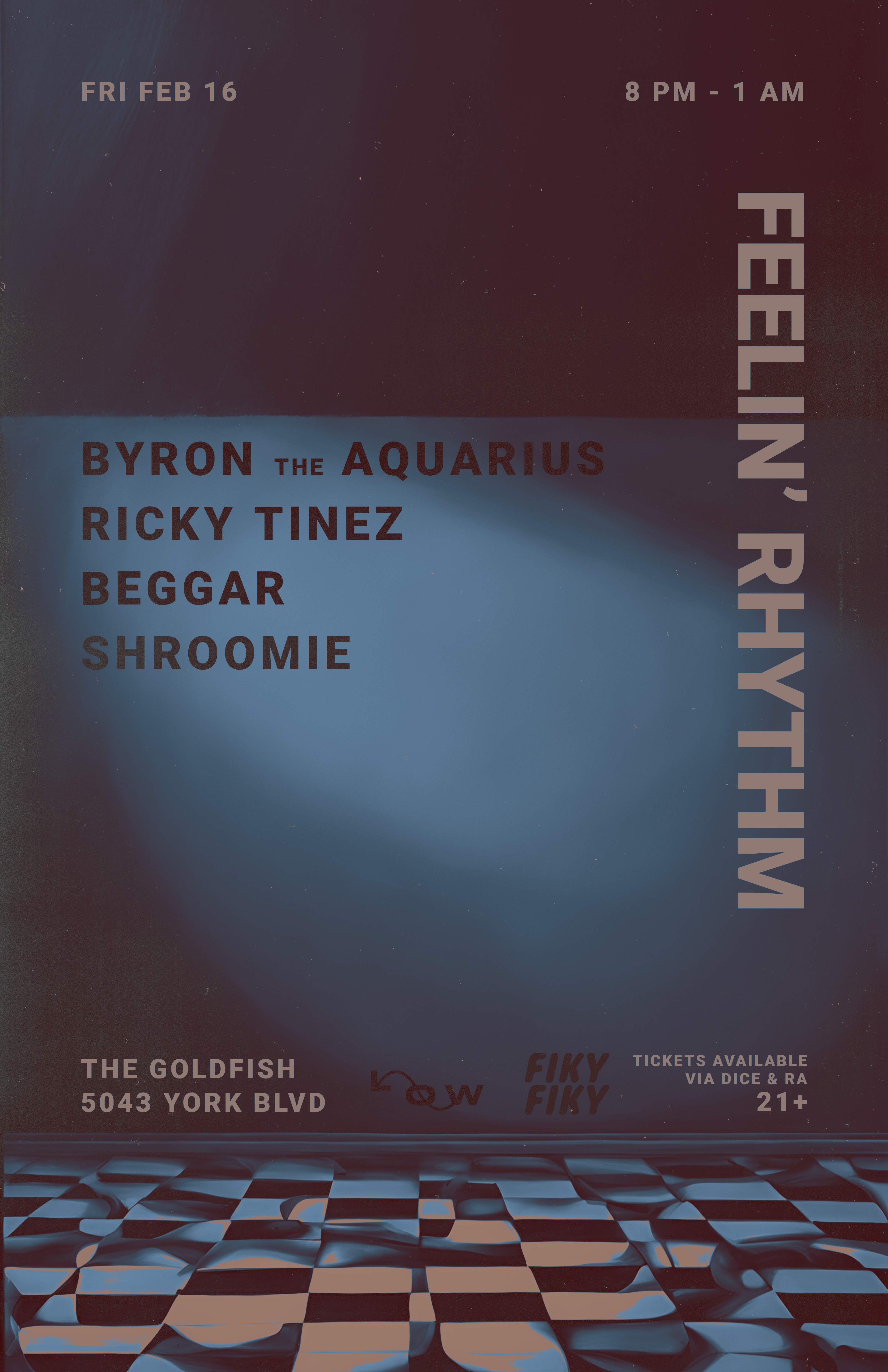 Low Recordings presents: Feelin' Rhythm: Byron The Aquarius EP Release Party - Página frontal