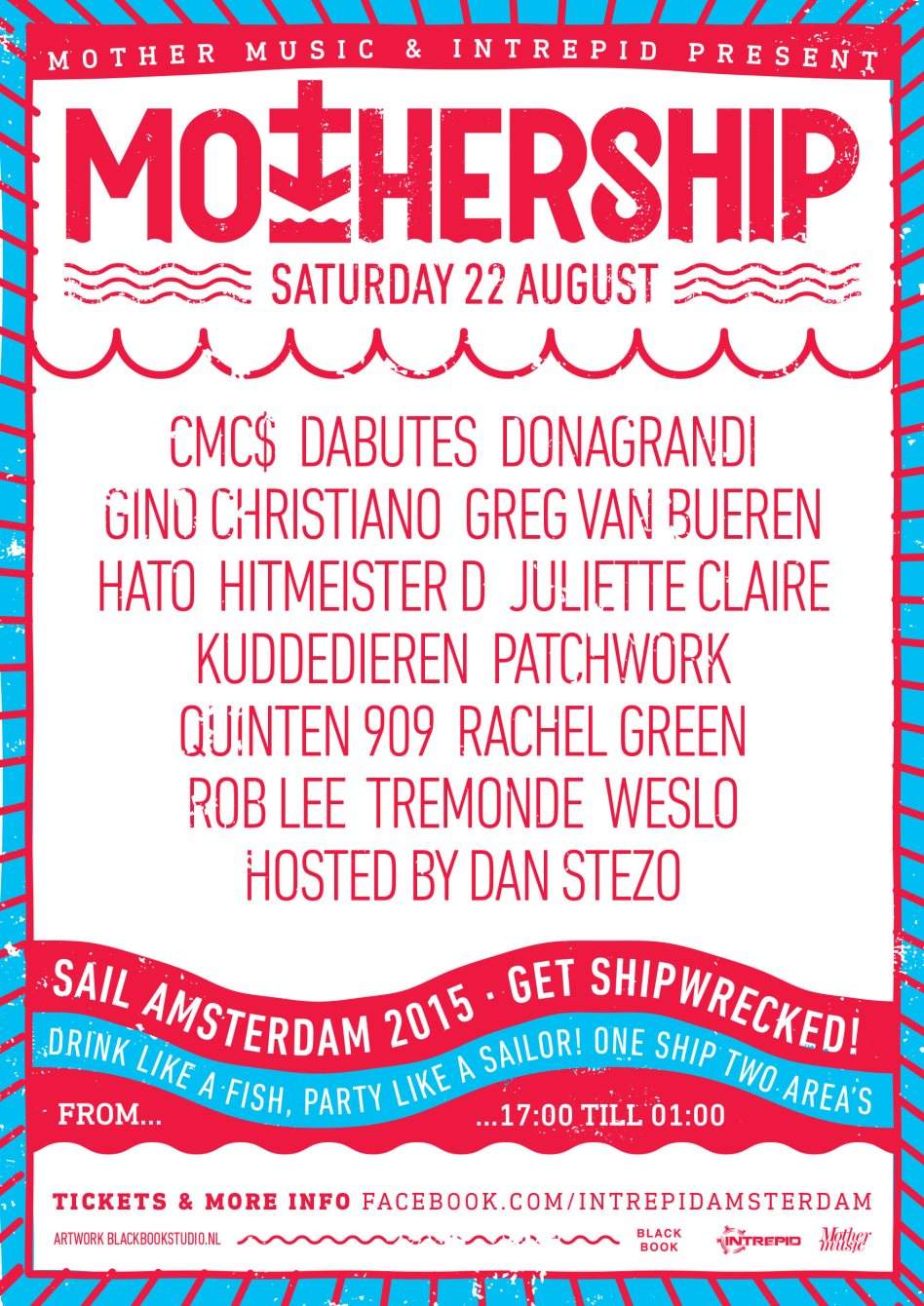 Mothership! Sail Amsterdam 2015 - フライヤー裏