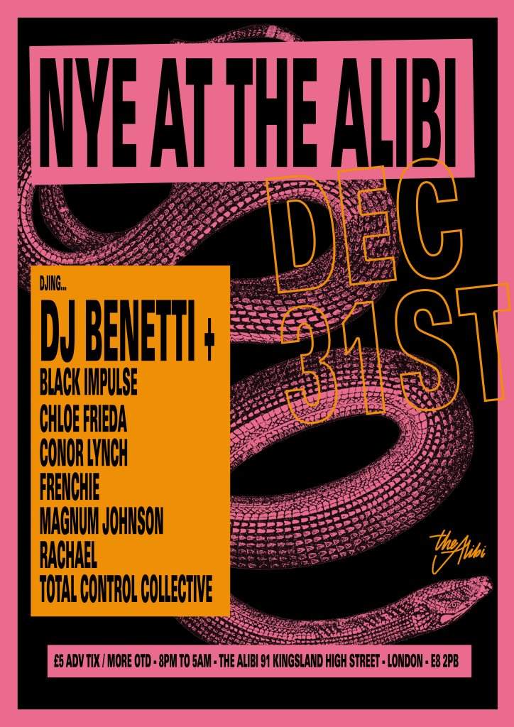The Alibi's Cosmic NYE with DJ Benetti - フライヤー表