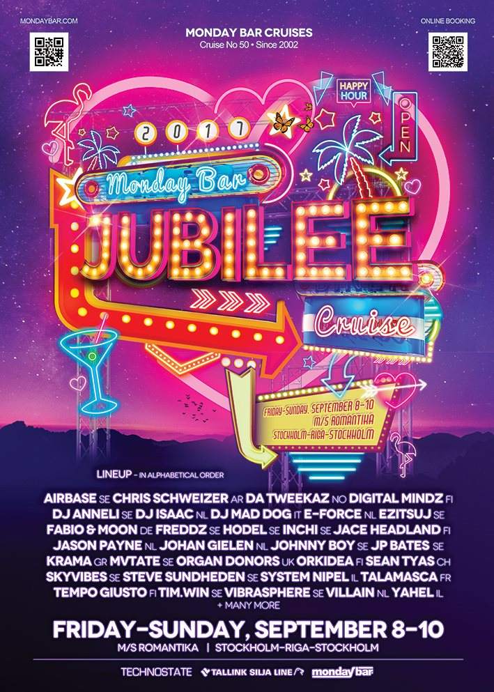 MondayBar Jubilee Cruise 2017 - フライヤー裏
