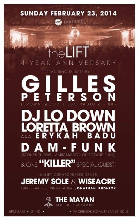 Kcrw presents The Lift with Gilles Peterson, DAM-Funk and One Very Special Guest - Página frontal
