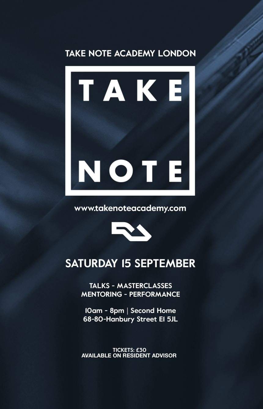 Take Note Academy with Resident Advisor - Página frontal