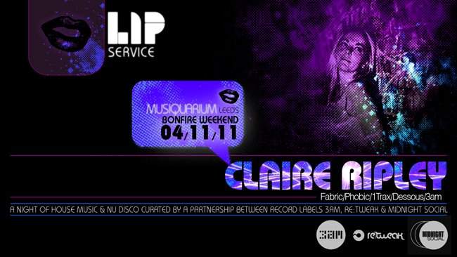 'Lip Service' with Claire Ripley - フライヤー表