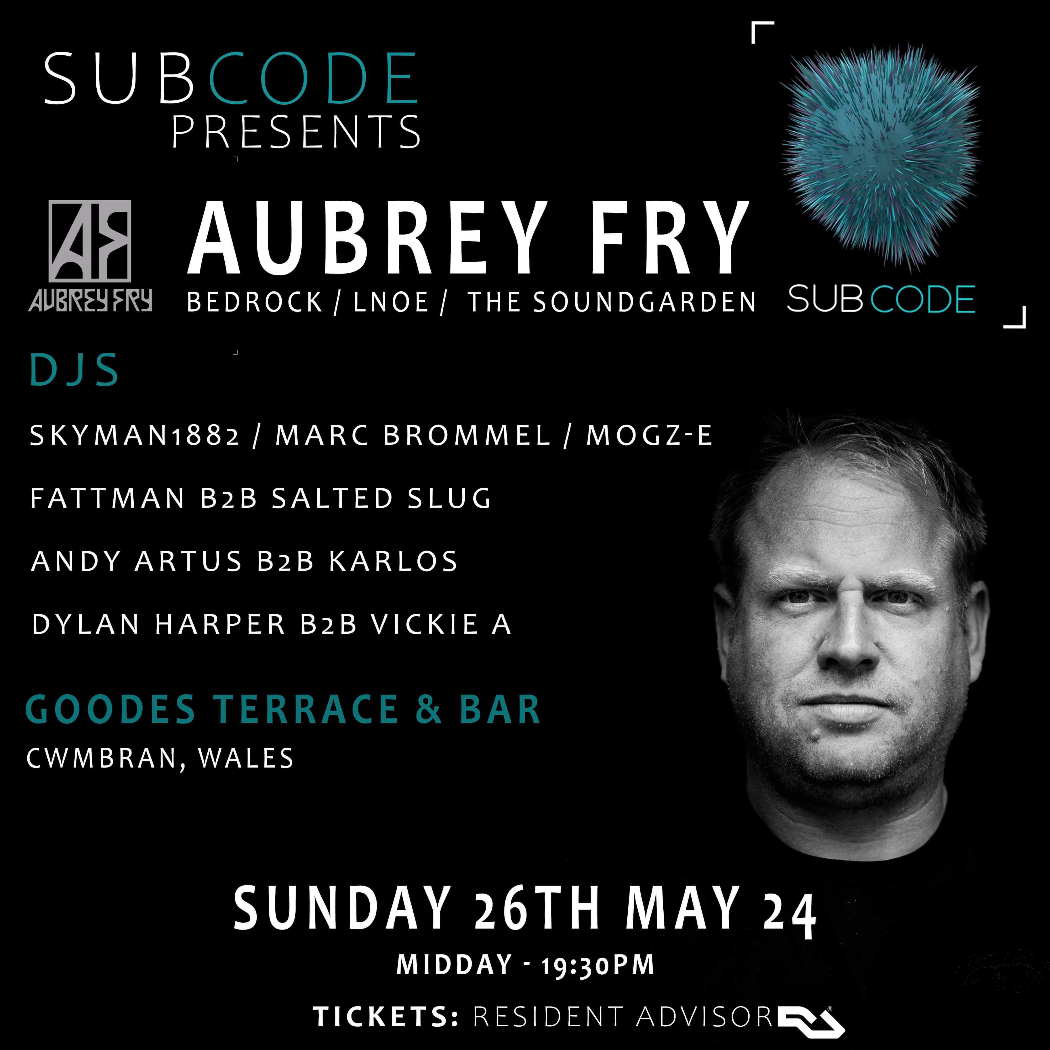 Subcode presents: Aubrey Fry The Terrace sessions - フライヤー裏