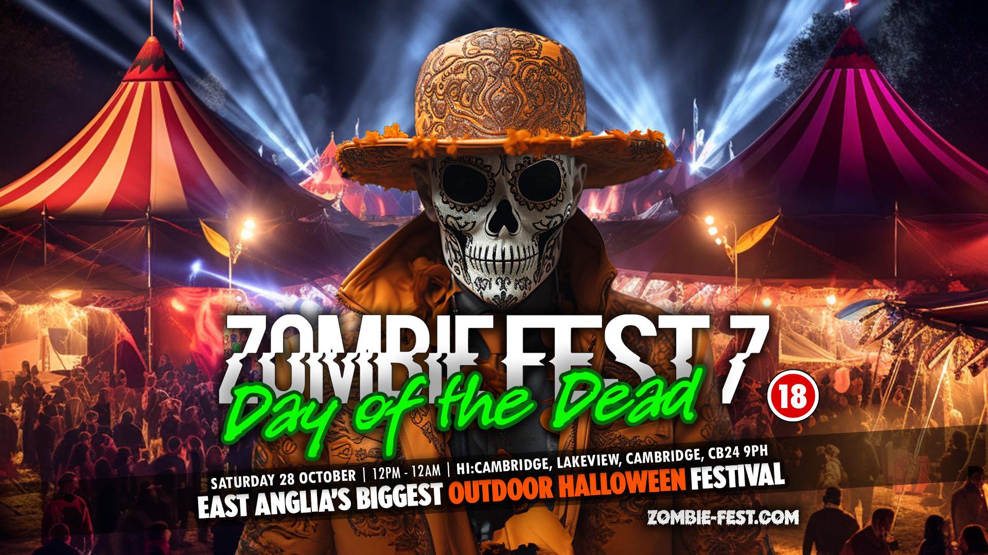 Zombie Fest - Day of the Dead - Cambridge Halloween Festival - フライヤー表