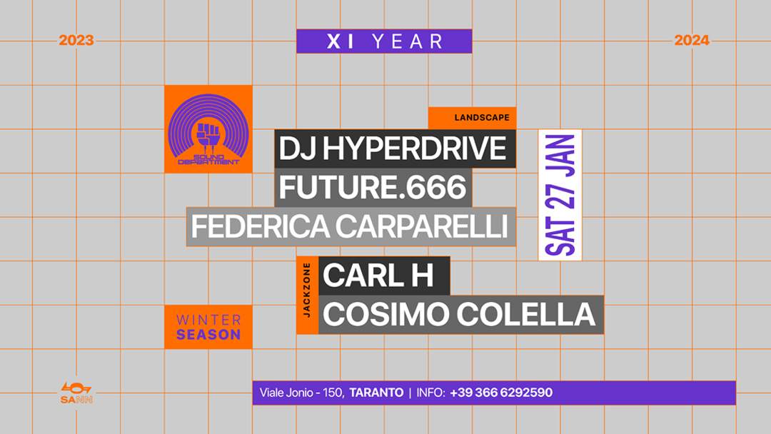 Sound Department 27 Jan with DJ Hyperdrive, future.666 and Carl H - Página frontal