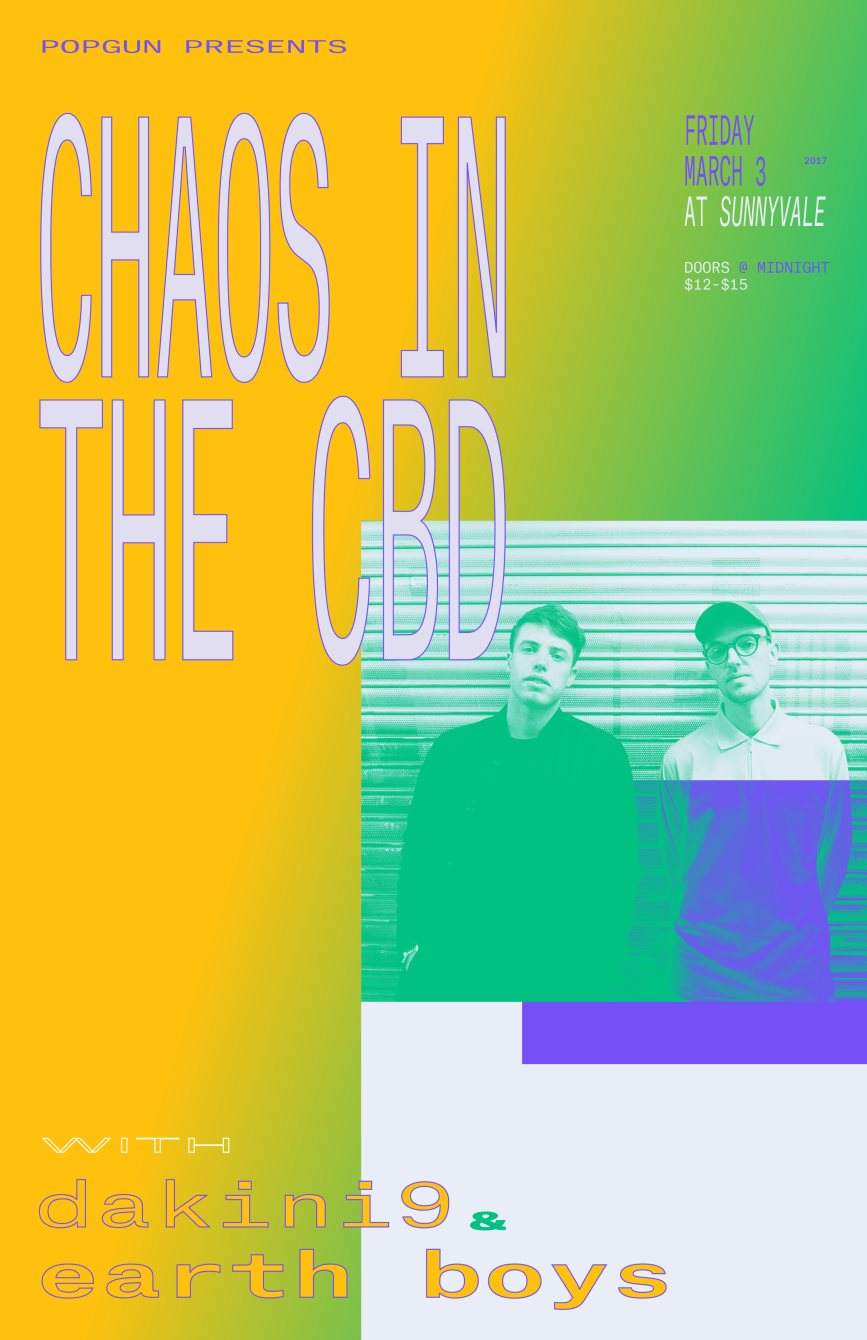 Popgun presents: Chaos In The CBD [NYC Debut], Dakini9, Jacky Sommer - Página frontal
