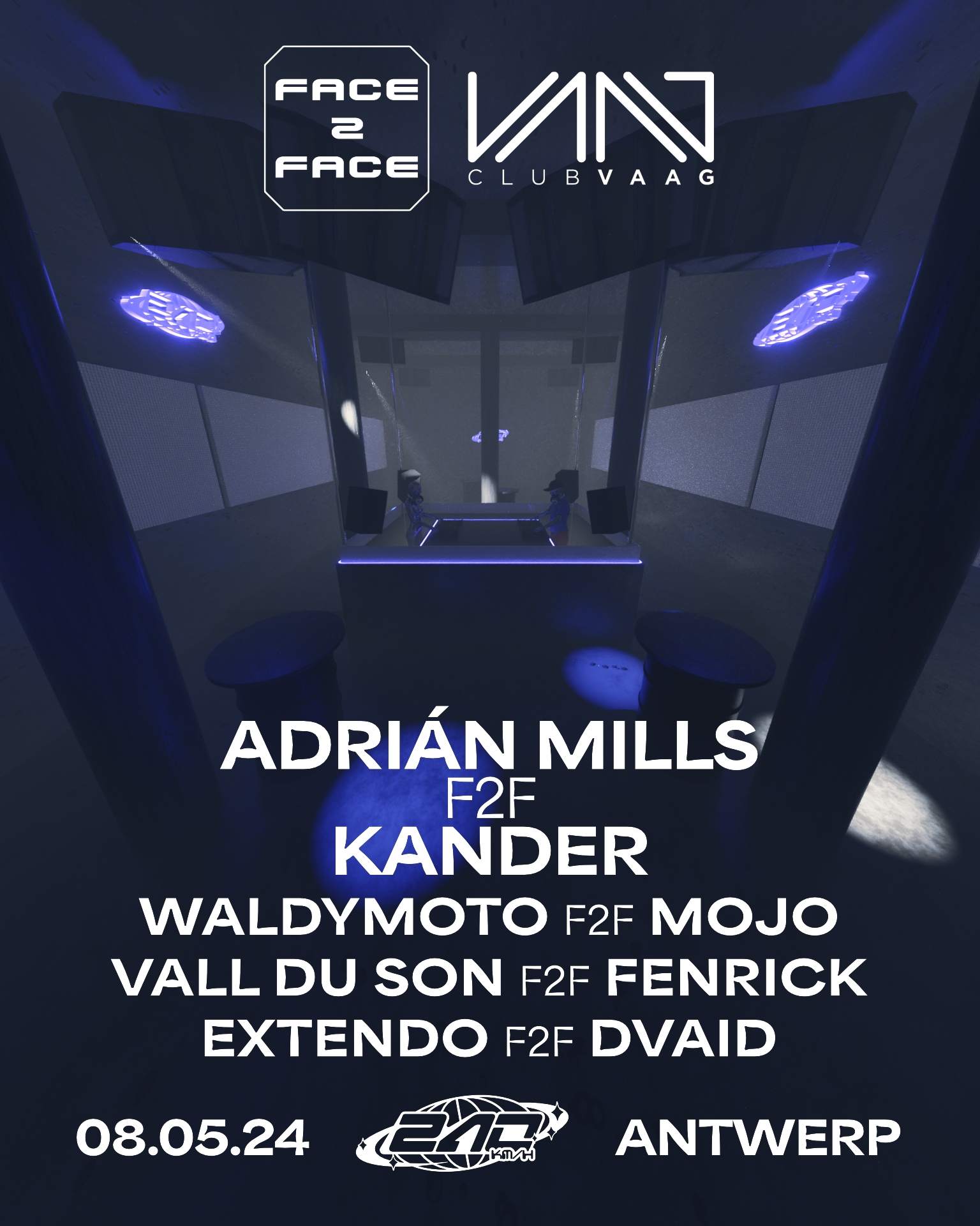 FACE 2 FACE ANTWERP w// Adrián Mills F2F Kander - Página frontal