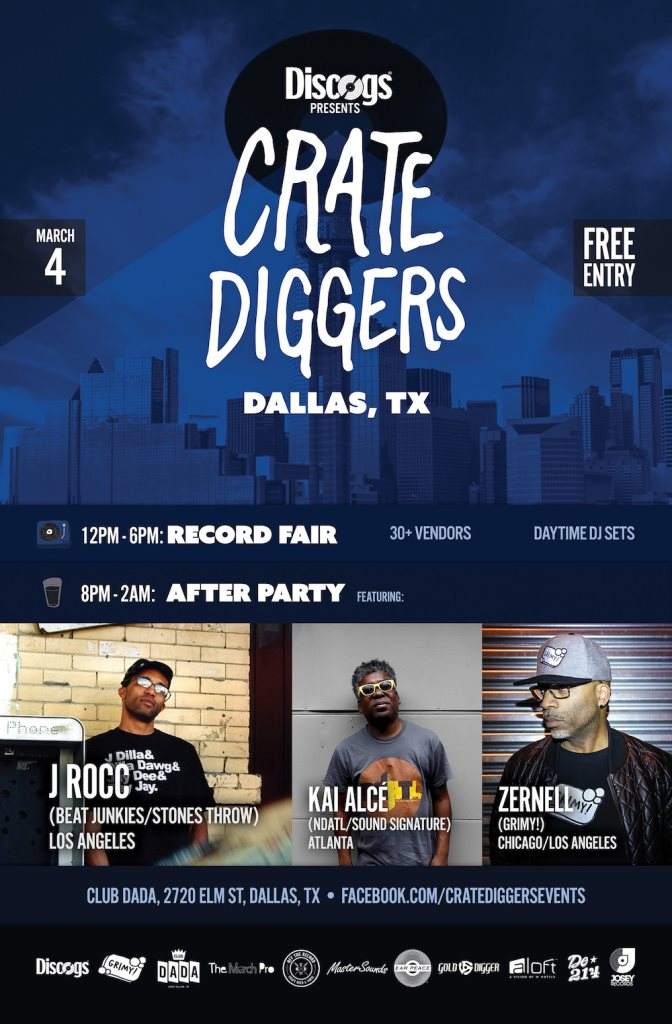 Crate Diggers Dallas {FREE} Record Fair & After Party - Página trasera