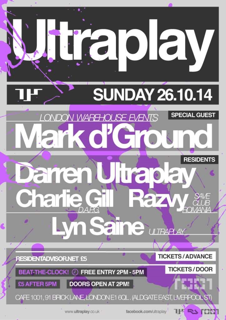 Ultraplay with Mark D'ground - フライヤー表