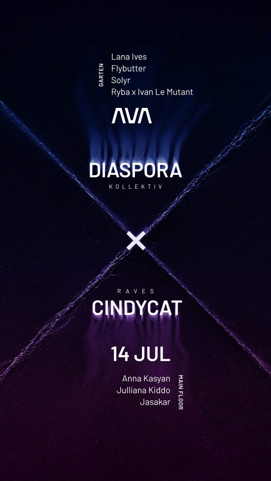 Diaspora.Kollektiv x Raves Cindycat - フライヤー表