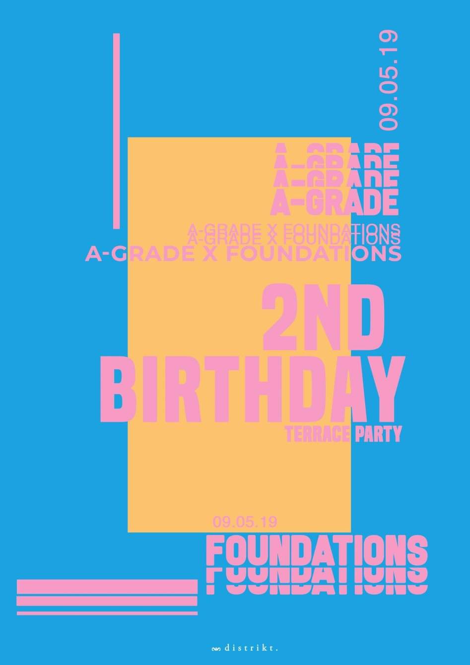 A-Grade x Foundations:2nd Birthday Terrace Party - フライヤー表