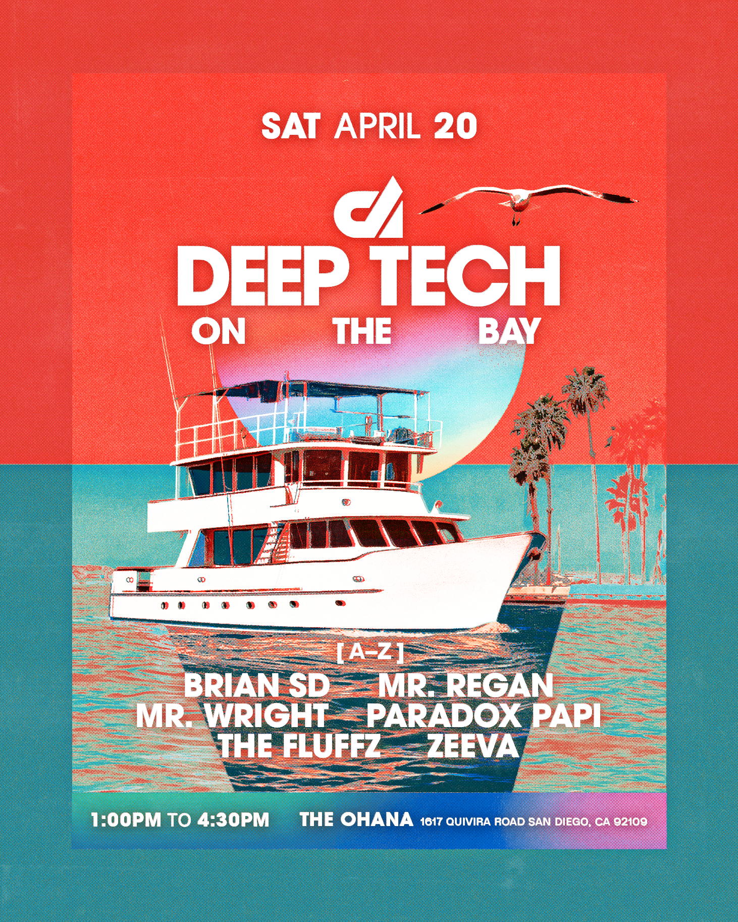 Deep Tech on the Bay 17: Brian SD, Mr. Regan, Mr. Wright, Paradox, The Fluffz, Zeeva - Página frontal