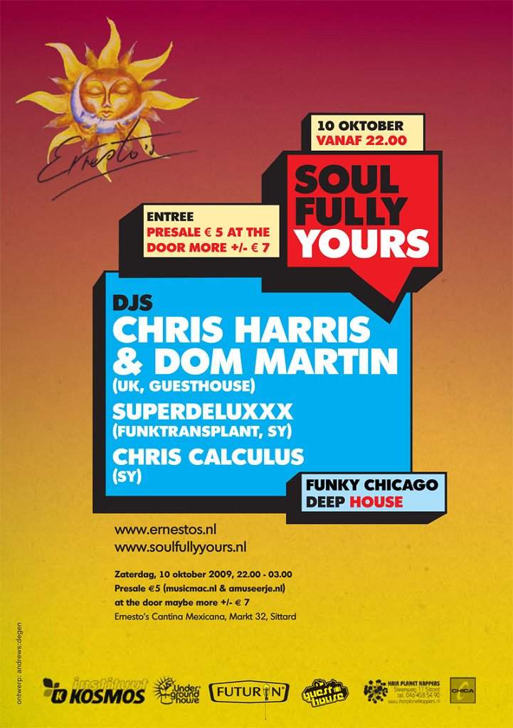 Soulfully Yours: Chris Harris & Dom Martin - フライヤー裏