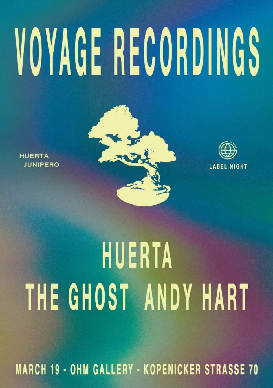 Voyage Recordings: Huerta Junipero Album Release - フライヤー表