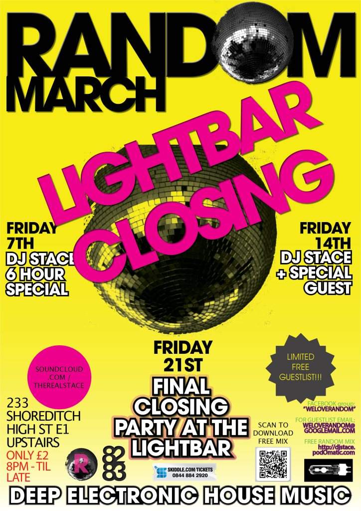 Random Light Bar Closing party! - Página frontal