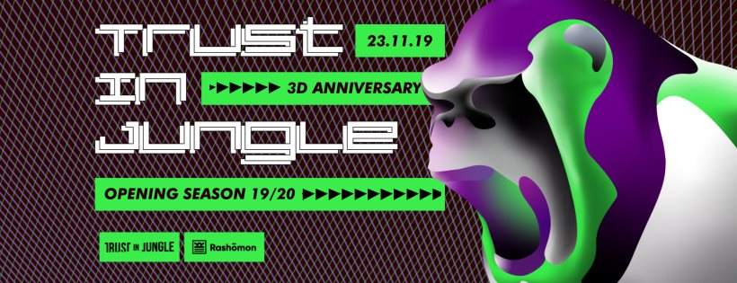 Trust In Jungle - 3D Anniversary Party - フライヤー表