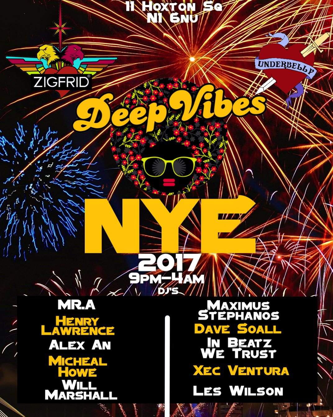 Deep Vibes - Free NYE Party - フライヤー表