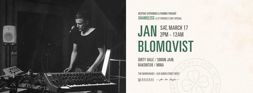 Shameless, a St Patrick's Day Special with Jan Blomqvist (Live) - フライヤー表