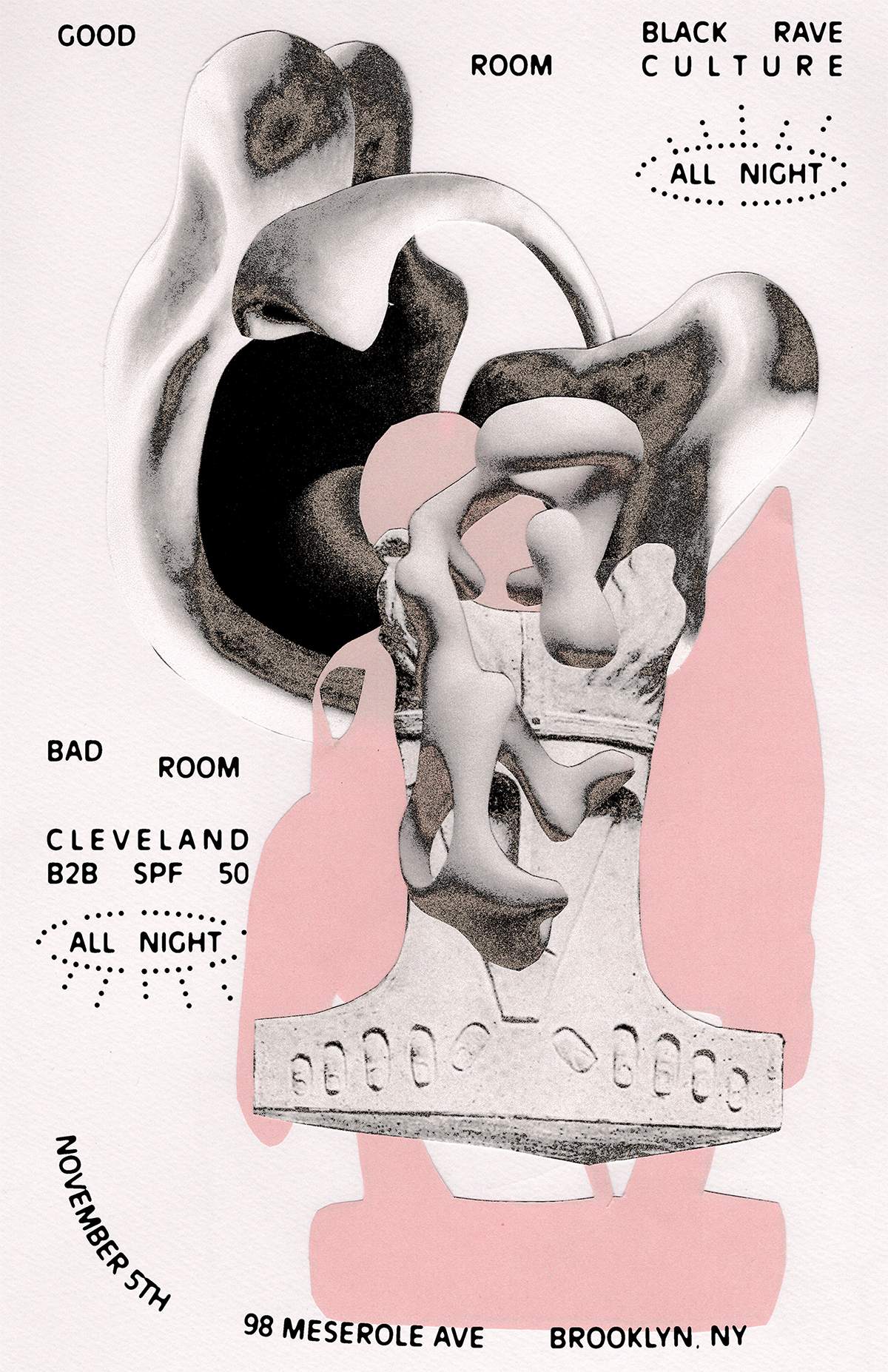 Black Rave Culture All Night Long, Cleveland b2b SPF 50 - Página frontal