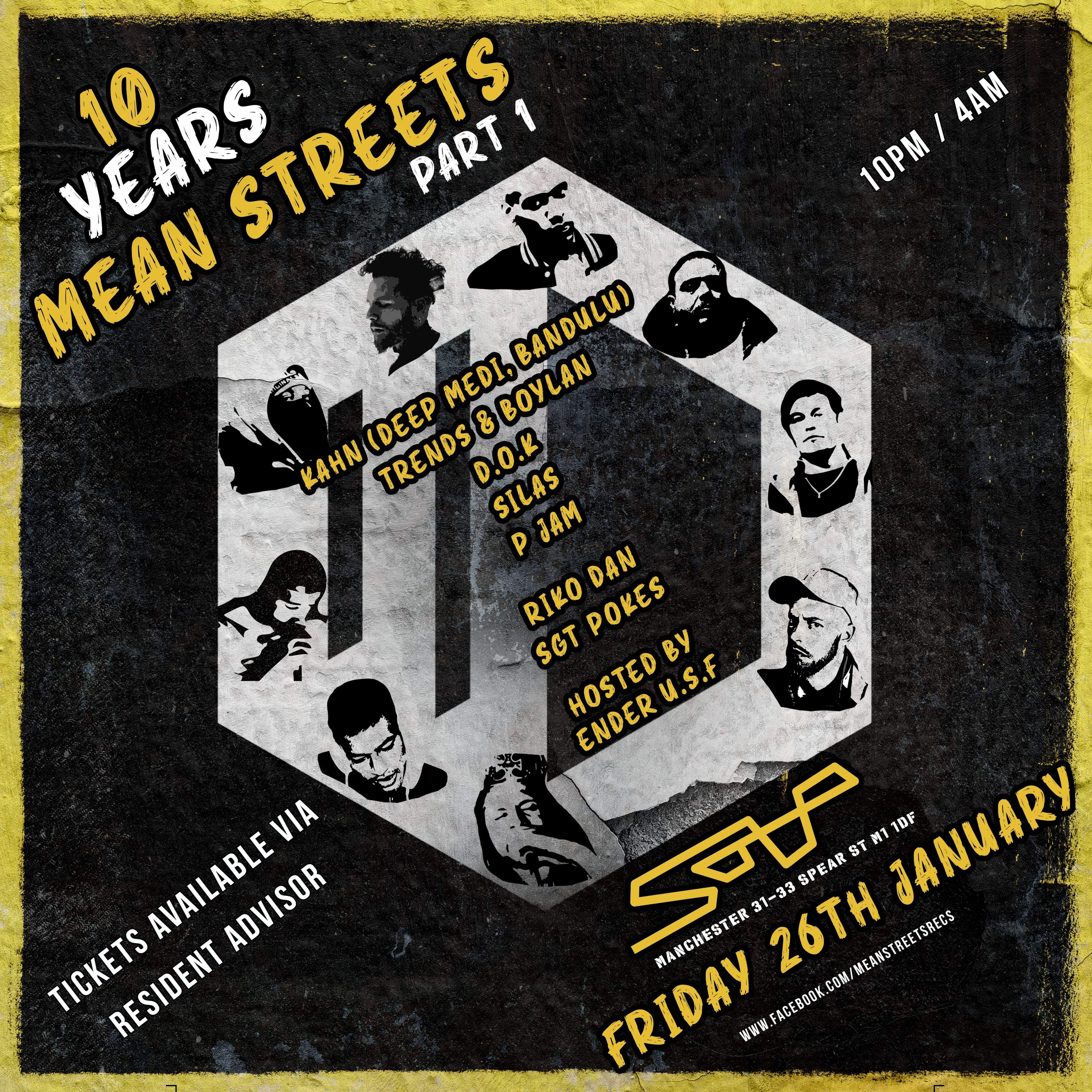 10 years of Mean Streets Recs (part 1) - フライヤー表