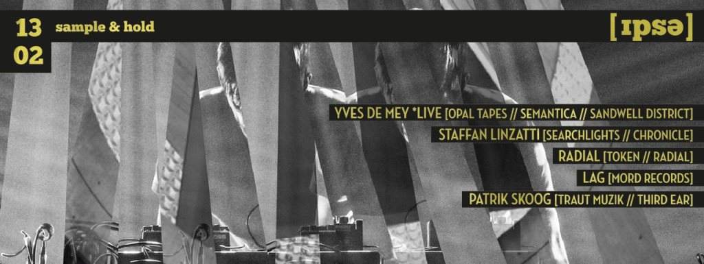 Sample & Hold with Yves De Mey*Live, Staffan Linzatti, Radial, Lag, Patrik Skoog, Xinner - Página trasera