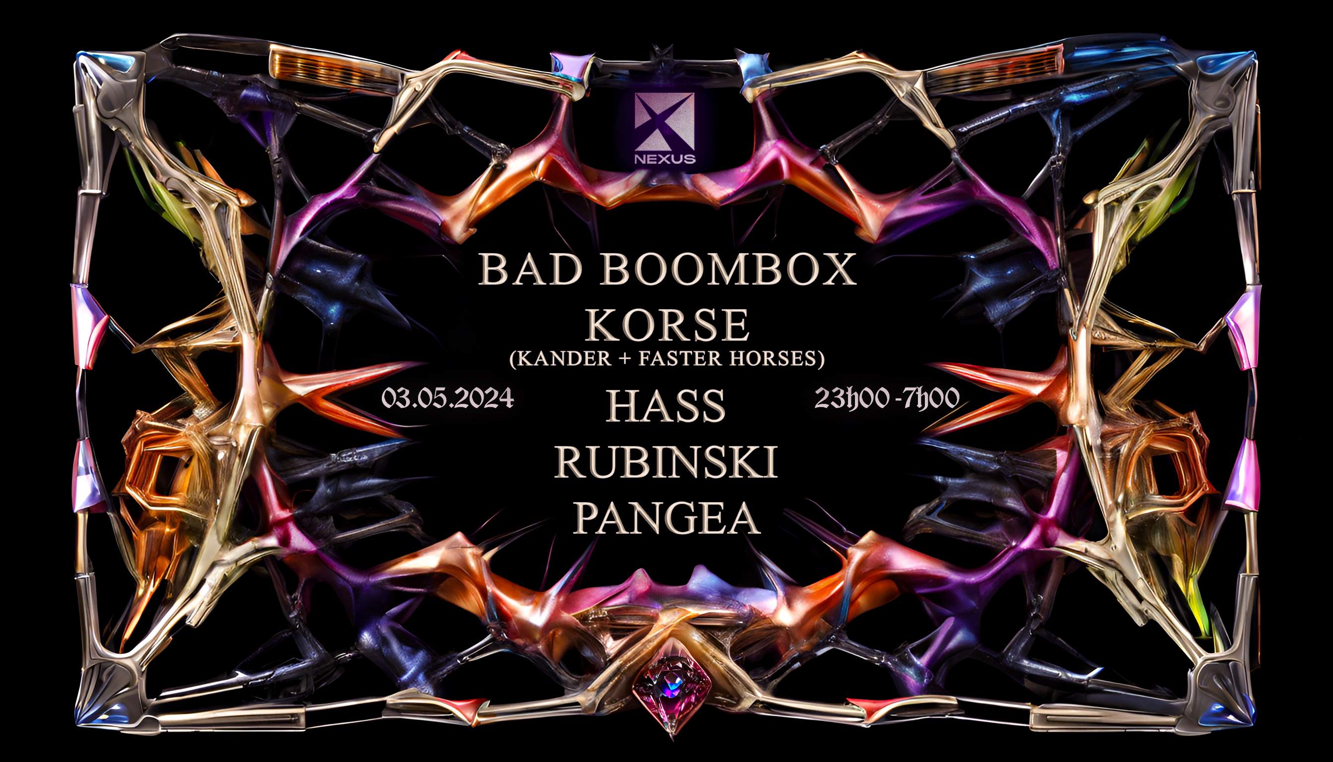 Nexus: Bad Boombox - Korse (Kander + Faster Horses) - Hass - Rubinski - Pangea - Página frontal
