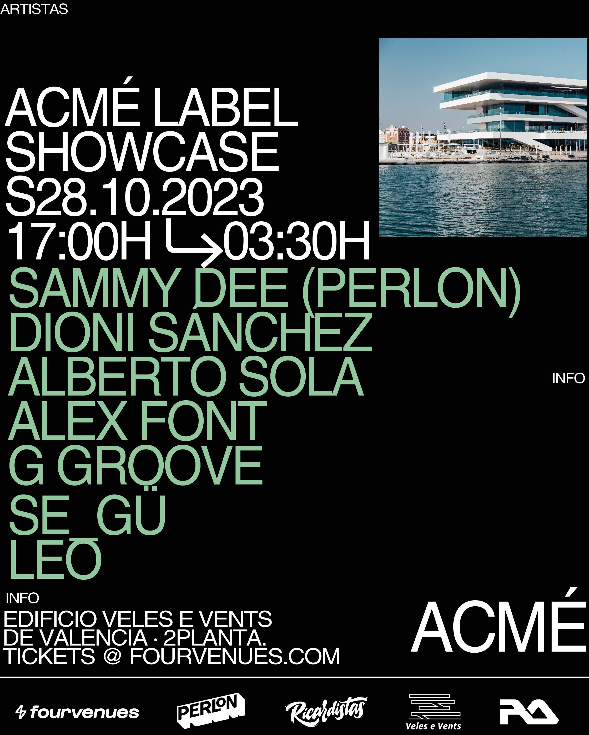 Acmé label showcase with Sammy Dee (PERLON) - フライヤー裏