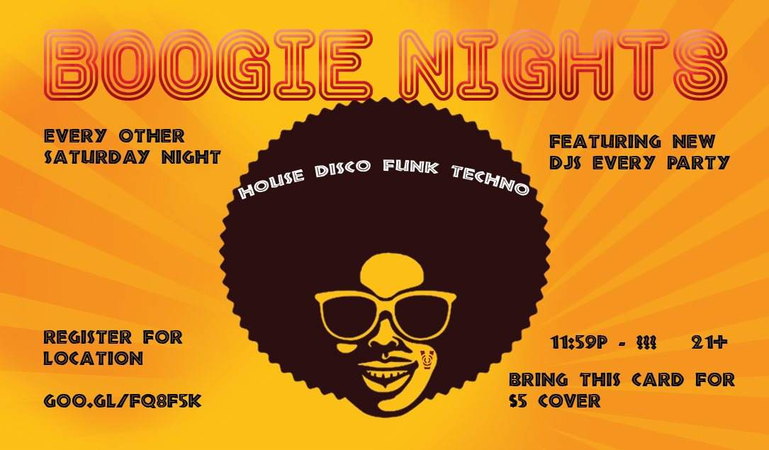 Boogie Nights - フライヤー表