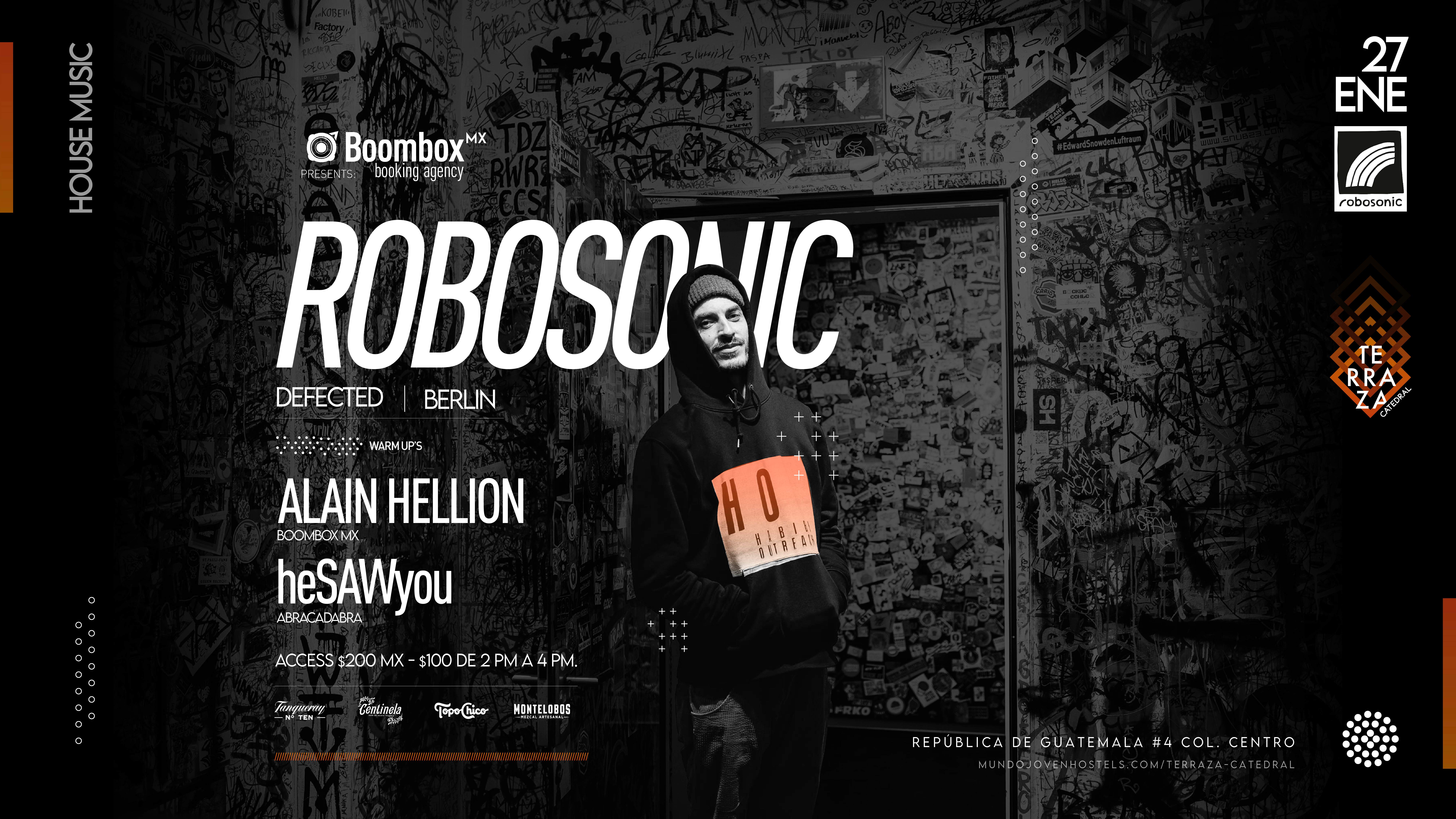 Robosonic (Berlin) + Alain Hellion + heSAWyou - Página frontal