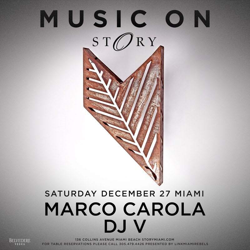 Music On Miami Marco Carola & DJ V by Link Miami Rebels - Página frontal