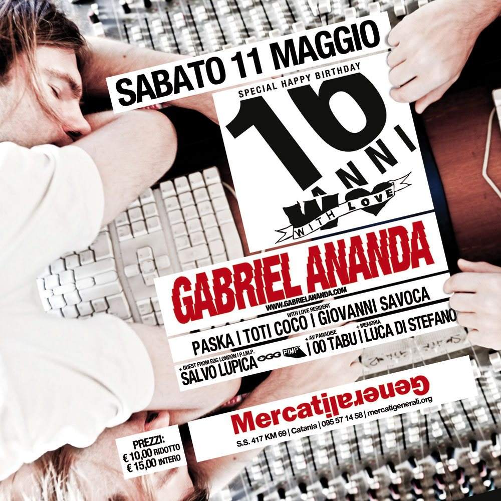 1997/2013 - 16 Anni with Love - Gabriel Ananda - Página frontal