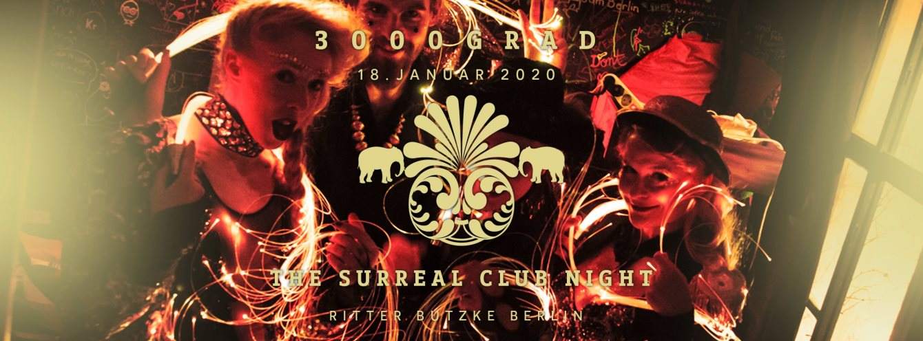 3000grad 'The Surreal Club Night' 3020 - フライヤー表